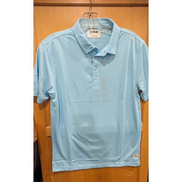 Linksoul Other - Linksoul Shirt Adult Small Polo  Short Sleeve 4 button Golf NWT Drytek Aqua Blue